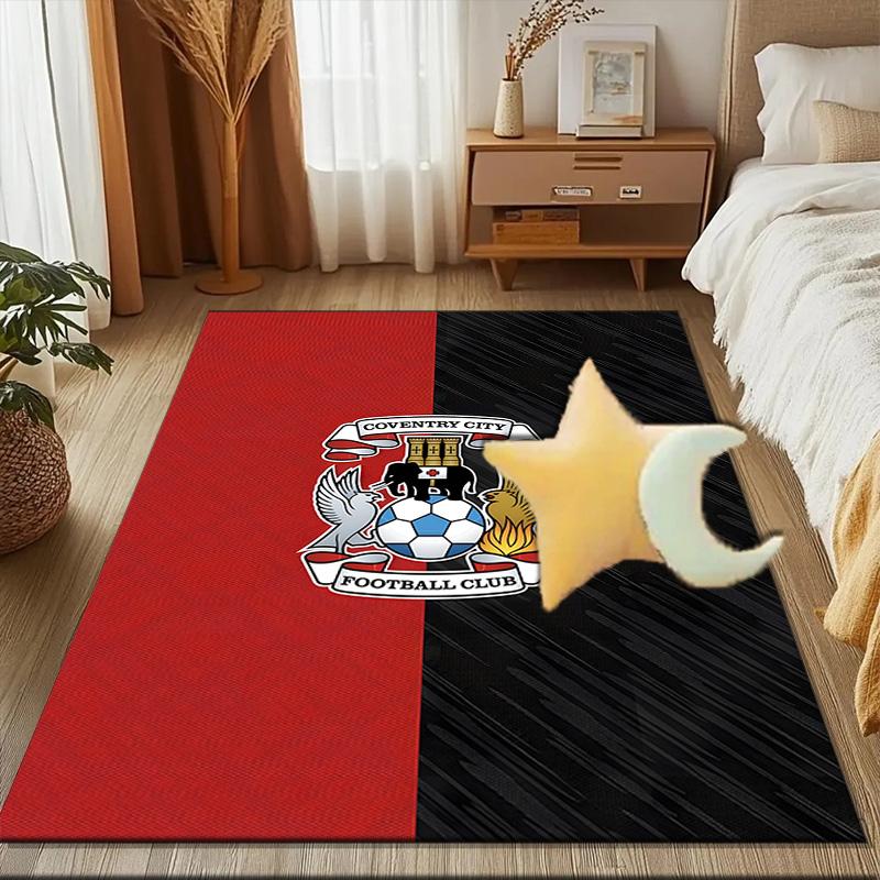 Coven-try Football Club Crest Printed Office Carpet Chair Cushion Entryway Rug, Rugs for Living Room, Bedroom Christmas gifts