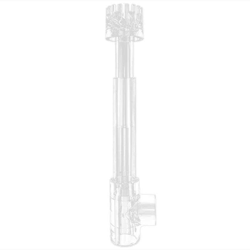 Plastic Aquariums Skimmer Transparent Pipe Spin Surface Inflows Outflows Filter X3UC