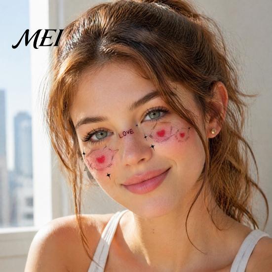 Halloween Face Tattoos Temporary Tattoos, Realistic Waterproof Water Transfer Stickers, Skin-friendly Quick Makeup Transformation Breathable Body Art,