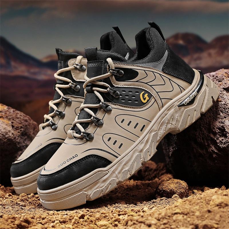 Outdoor Mens Hiking Trekking Shoes Male Walking Sneakers Mens Casual Shoes Wear-resistant Sports Shoes Lightweight Work Shoes