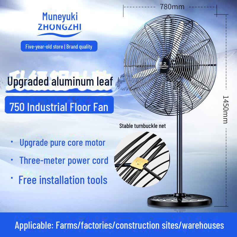 Wall-Mounted and Floor Industrial Fans for Workshops