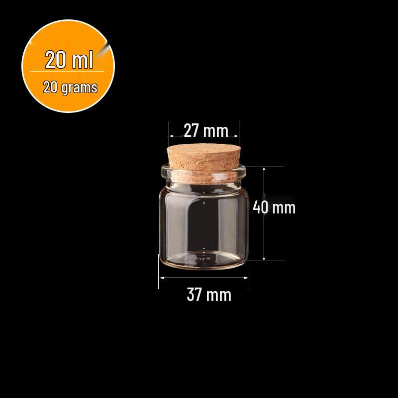 37mm Taidian Glass Cork Bottles for Sealed Drift or Wish Bottles