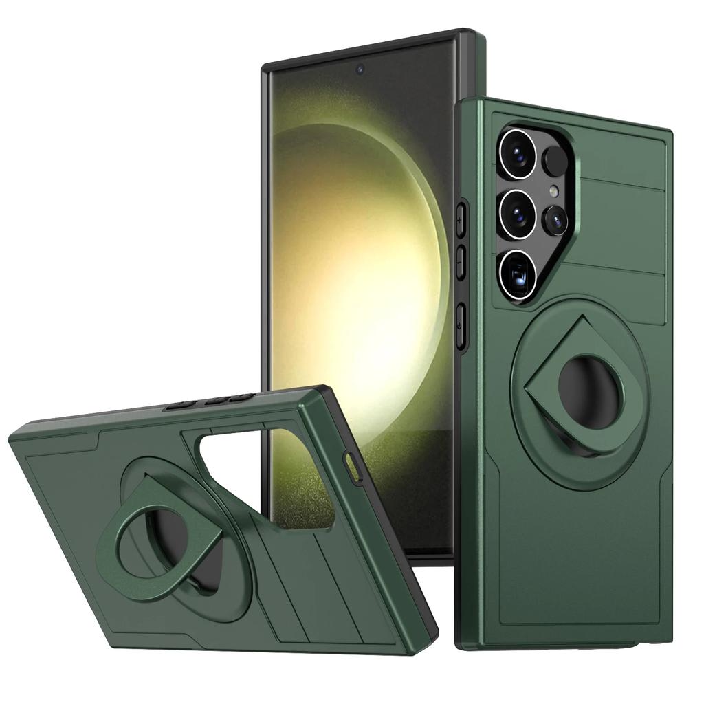 Heavy-duty Armored 2-in-1 Fall-proof Case for Samsung Galaxy S25 Ultra S24 FE S25 S24 Plus Magnetic Ring Stand Phone Case
