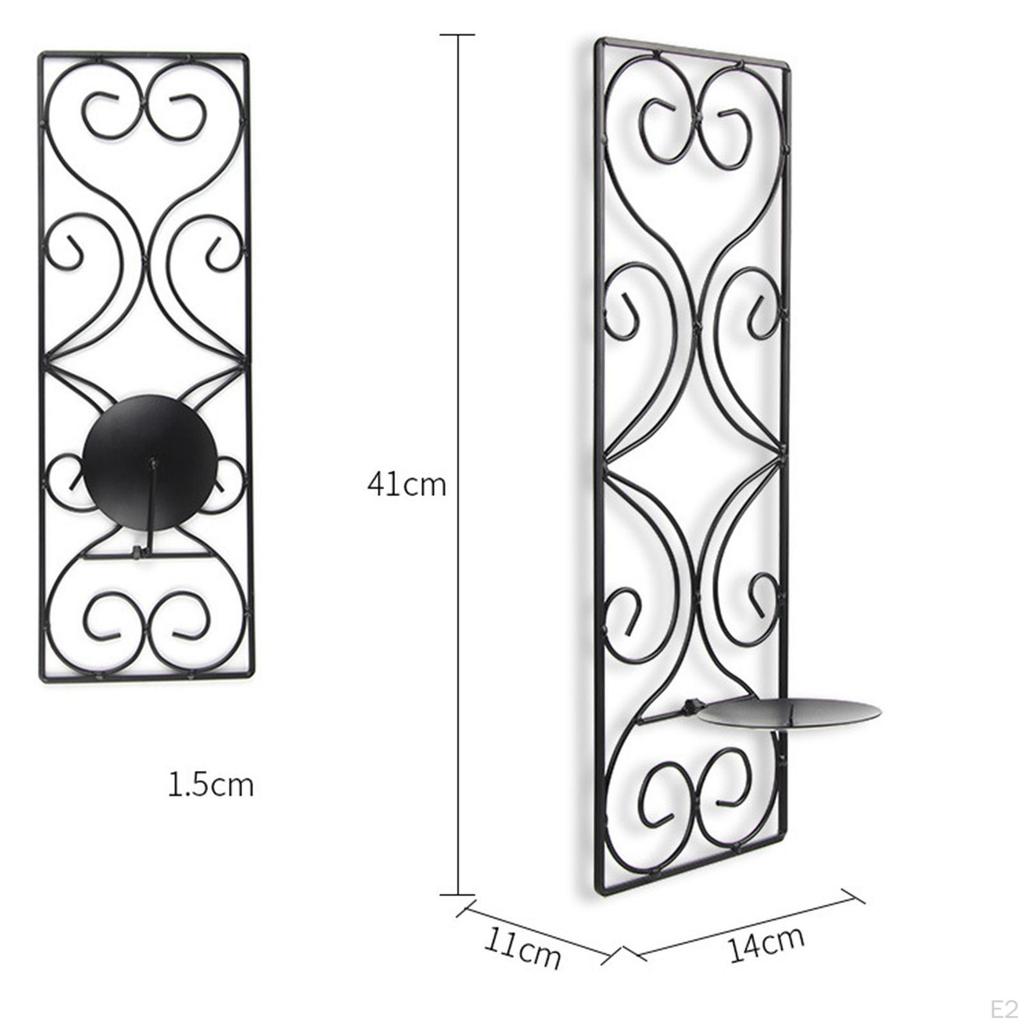 Style Candle Sconce Wall Mounted Shelving Hanging Pillar for Porch