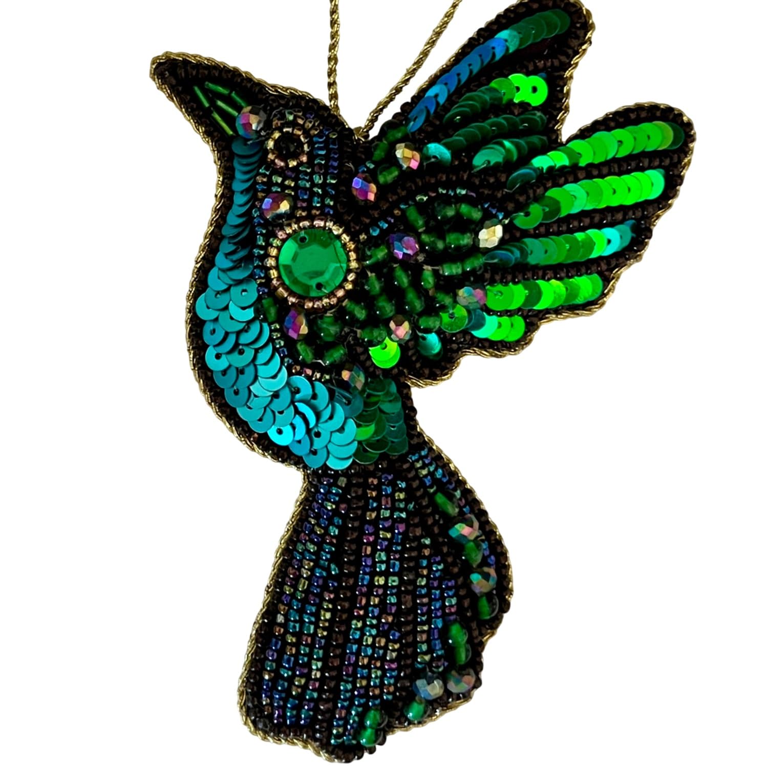 

Вивьен Темно-зеленый Ручная работа Украшение 86012XO (Вивьен) [Рождественское украшение, Птица, и Синий]