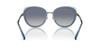 Emporio Armani Shiny Sunglasses Size 53 Women's Gunmetal/Blue EA2146,