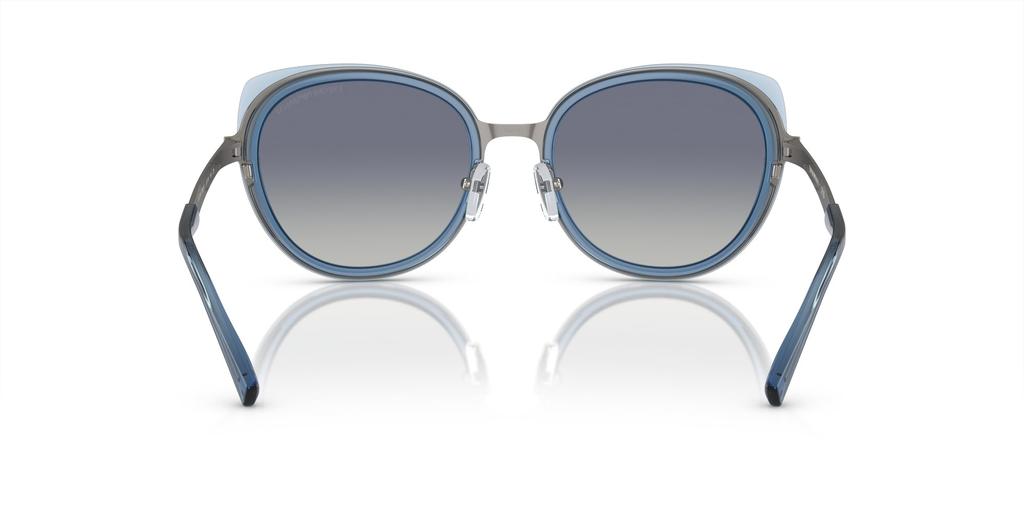 Emporio Armani Shiny Sunglasses Size 53 Women's Gunmetal/Blue EA2146,
