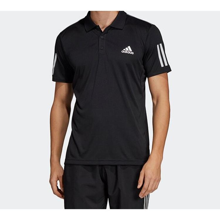 adidas 3 Stripes Polo Shirt Men's Black (Unisex) Polo Shirts DU0848