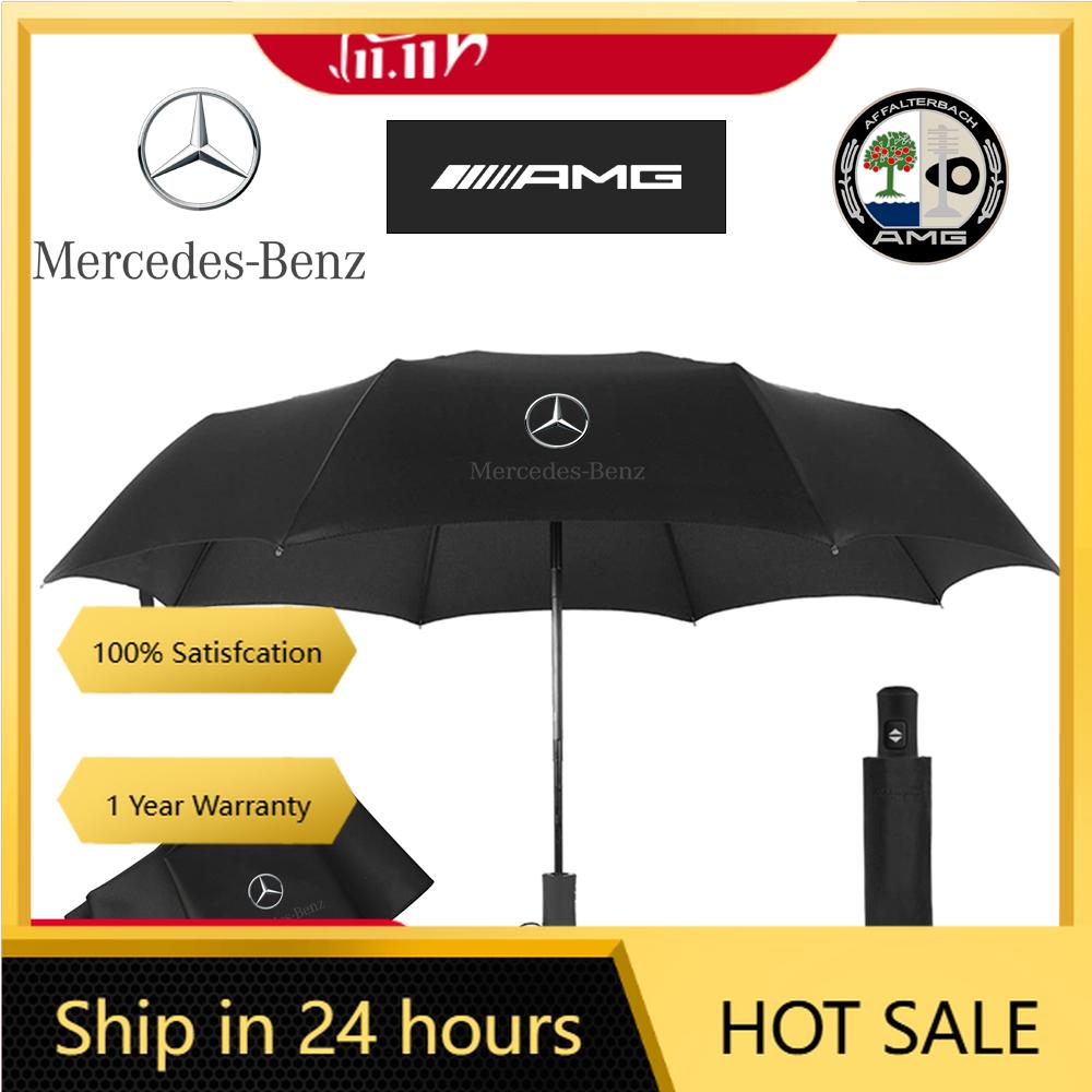 TCPDU1 New For Mercedes Benz Automatic Folding Windproof Sunshade Umbrella Car Logo Accessorie for Mercedes Benz AMG A B C D M S G Clas