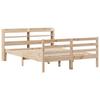 VidaXL Bed Frame with Headboard 140x190 Cm Solid Pine Wood, Bed, Bedroom Furniture, Wooden Bed, Bed 3306637