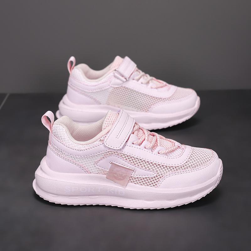 Children's shoes little white shoes 2025 spring and summer new mesh boys' sports shoes lightweight and breathable girls' running shoes