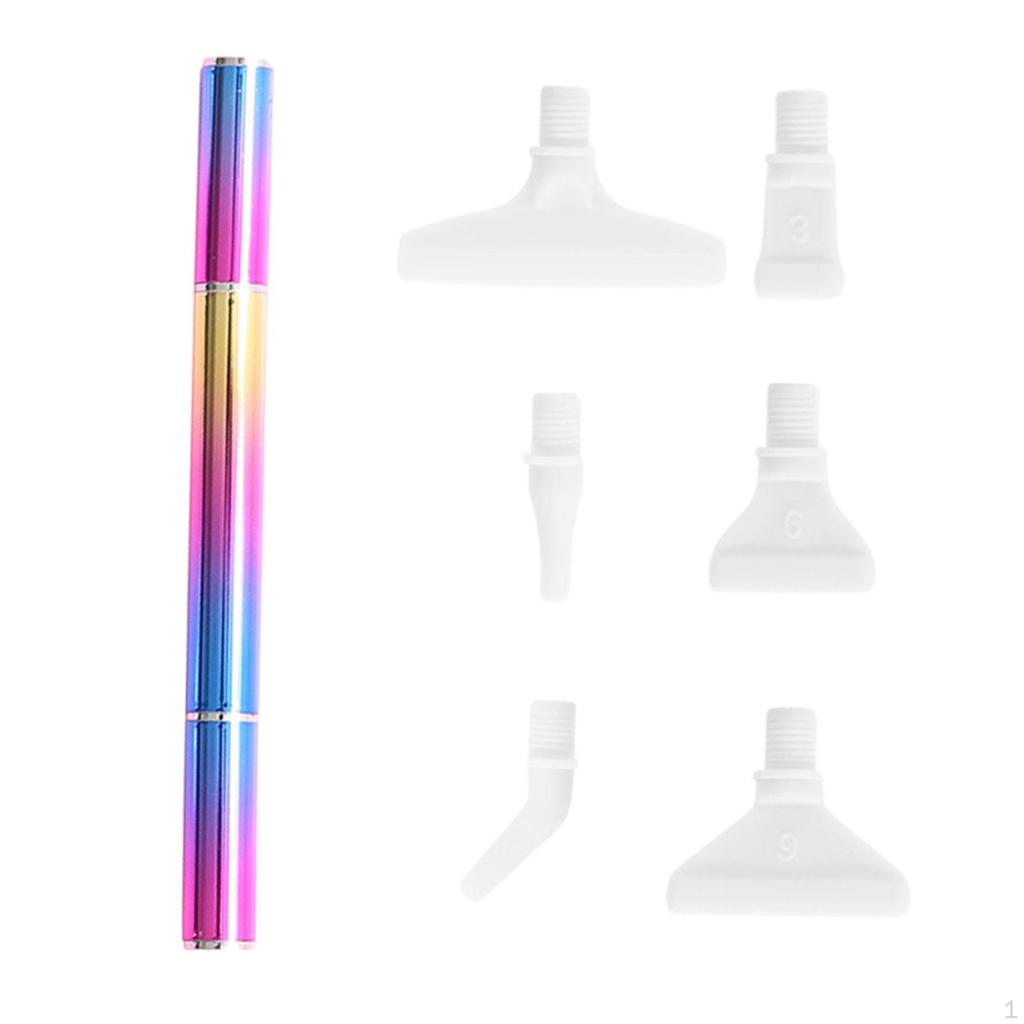 Pen Accessories Diamond Dot Portable Point Drill and Various Tips for DIY Nail Art