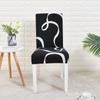4 Stück bedruckte Blumen Stuhlhussen Universalgrößen Spandex Sitz Stuhlhussen für Hotelbankett Esszimmer Bürostuhl