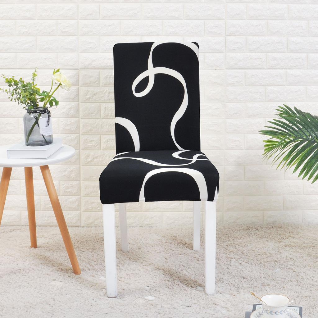 4 Stück bedruckte Blumen Stuhlhussen Universalgrößen Spandex Sitz Stuhlhussen für Hotelbankett Esszimmer Bürostuhl
