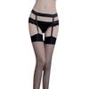 Sexy Suspender Stockings One-piece Splicing Color-blocking Red Edge Black Silk Long Tube Stockings Pure Desire Ultra-thin No-tak