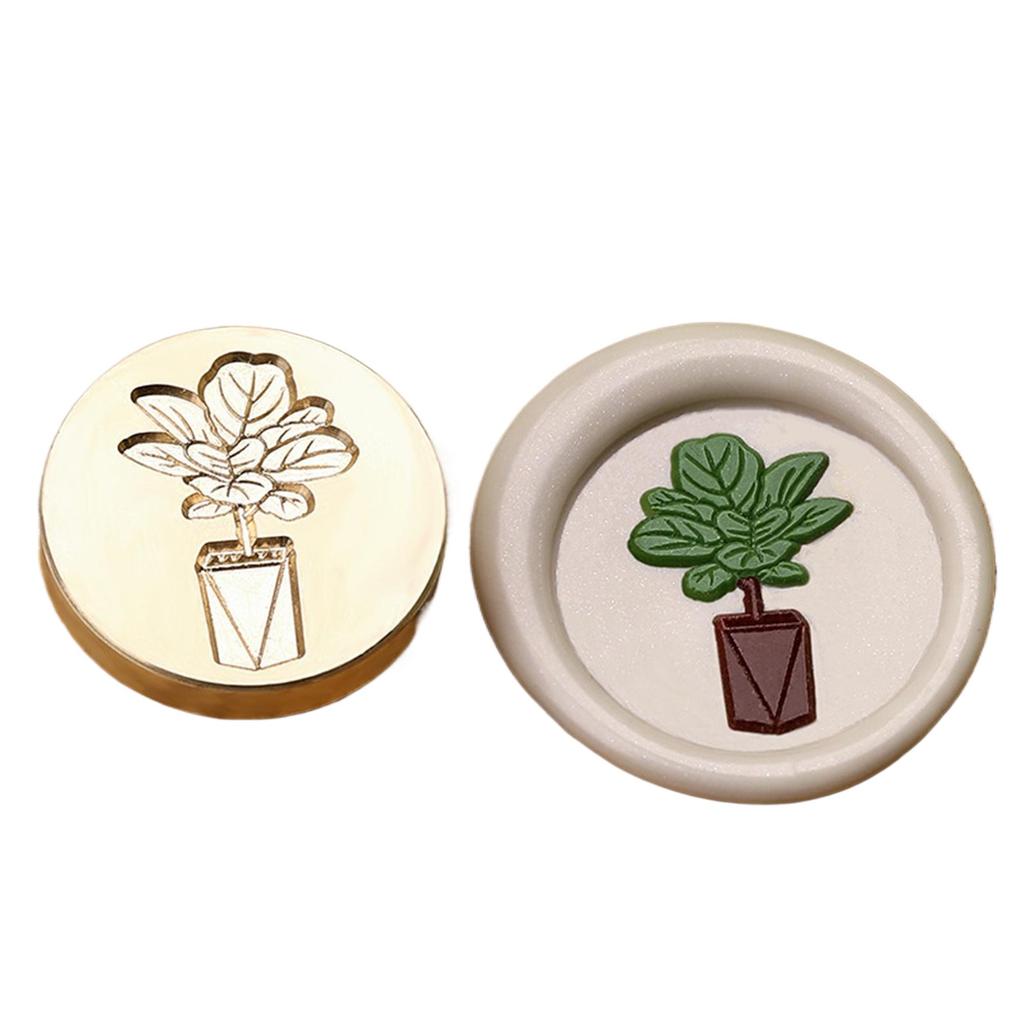Plant Themed Seal Stamp Head Antique Embossed Sealing Stamp Head for Seal Envelope Invitation Decoration Scrapbooking