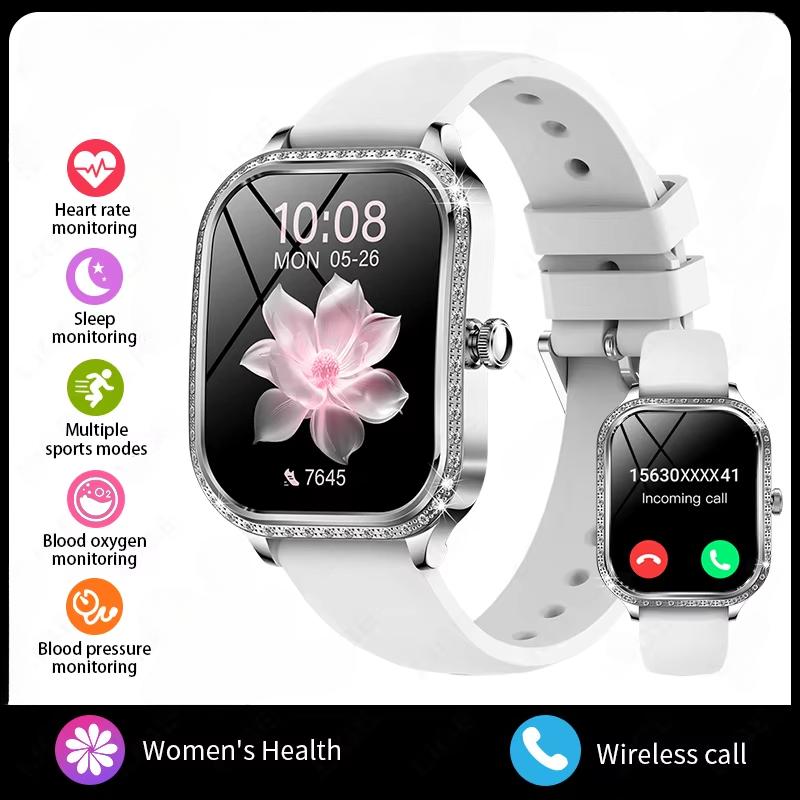 2025 New Smart Watch Women 1.75" HD Display Heart Rate Monitor IP68 Waterproof Sports Fitness BT Call Smartwatch For Lady Gift