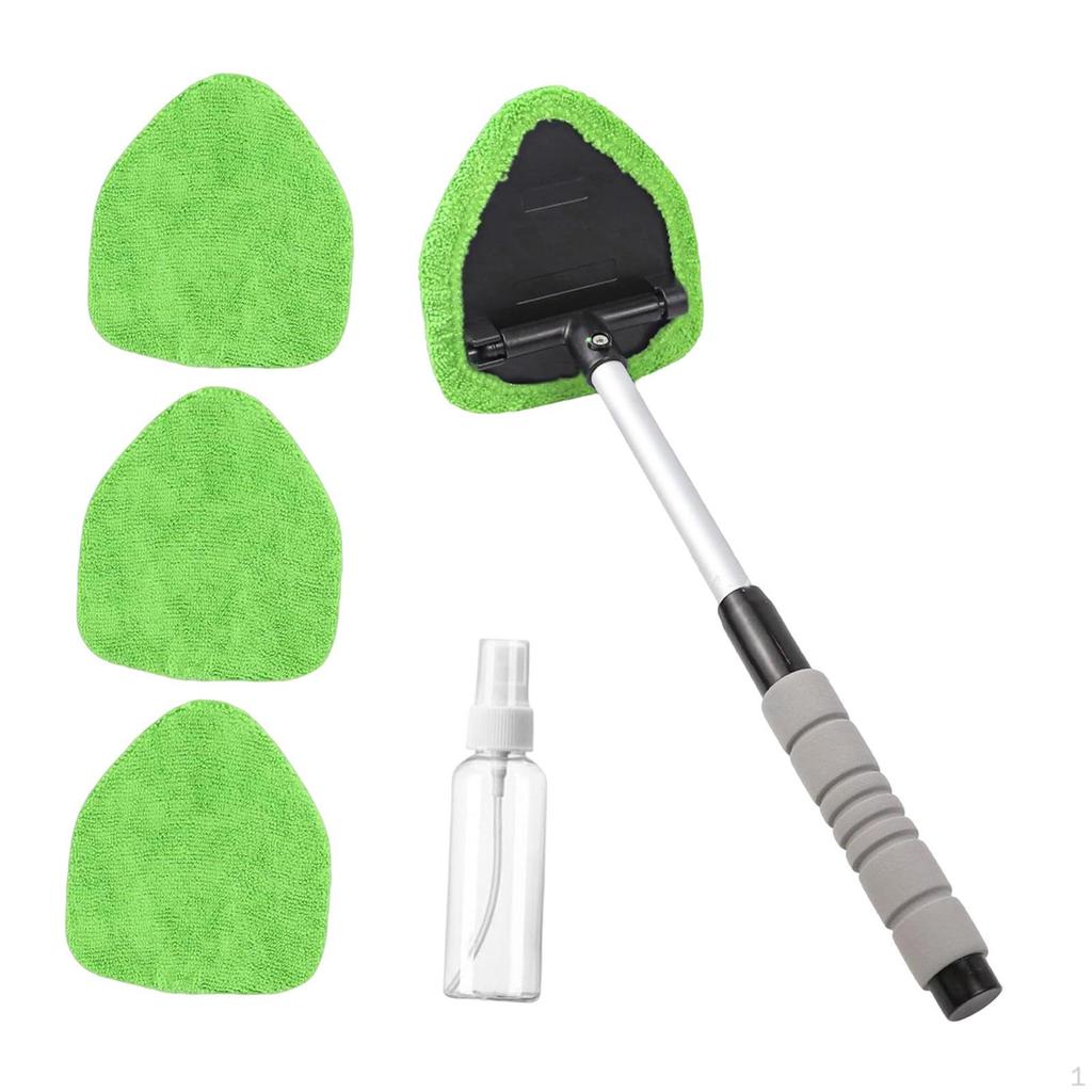 Auto Windshield Cleaning Tool Interior Glass Kit Portable Lightweight Car Window