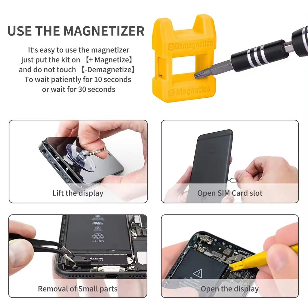 115 in 1 Precision Screwdriver Set Carbon Steel Disassembly and Repair Tools for Household Appliances Repair Needs
