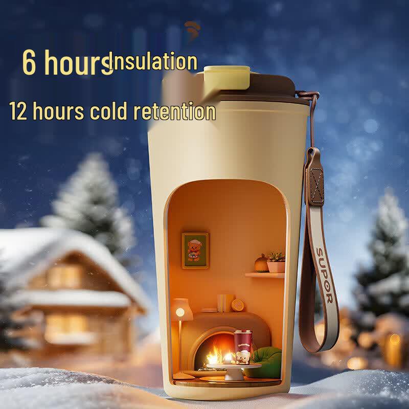 SUPOR 316L Stainless Steel Cookie Bear Kids Thermos Bottle 500ml
