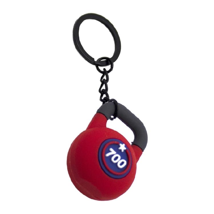 Fashionable Mini Kettlebell Keychain Sturdy Rubber Backpack Charm Lightweight Key Holder For Outdoor Use