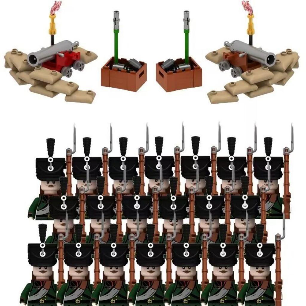 

Новые Наполеоновские войны Средневековые военные строительные блоки MOC Прусские солдаты Фигурки Оружие Пистолет Сборные кирпичики Детские игрушки