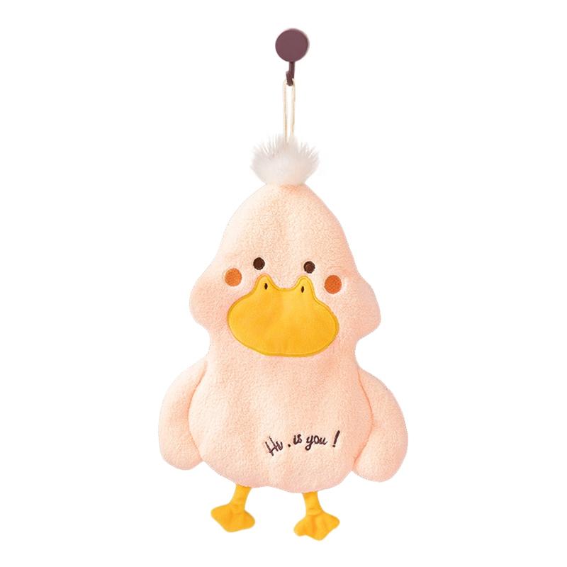 

Полотенце для рук с милой уткой из мультфильма, коралловое бархатное квадратное полотенце для дома, кухни, ванной комнаты, детское полотенце для рук, впитывающее полотенце серого цвета