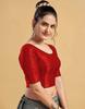 Cotton Blend Women's Casual Wear Blouse Indian Designer Half Sleeves Choli