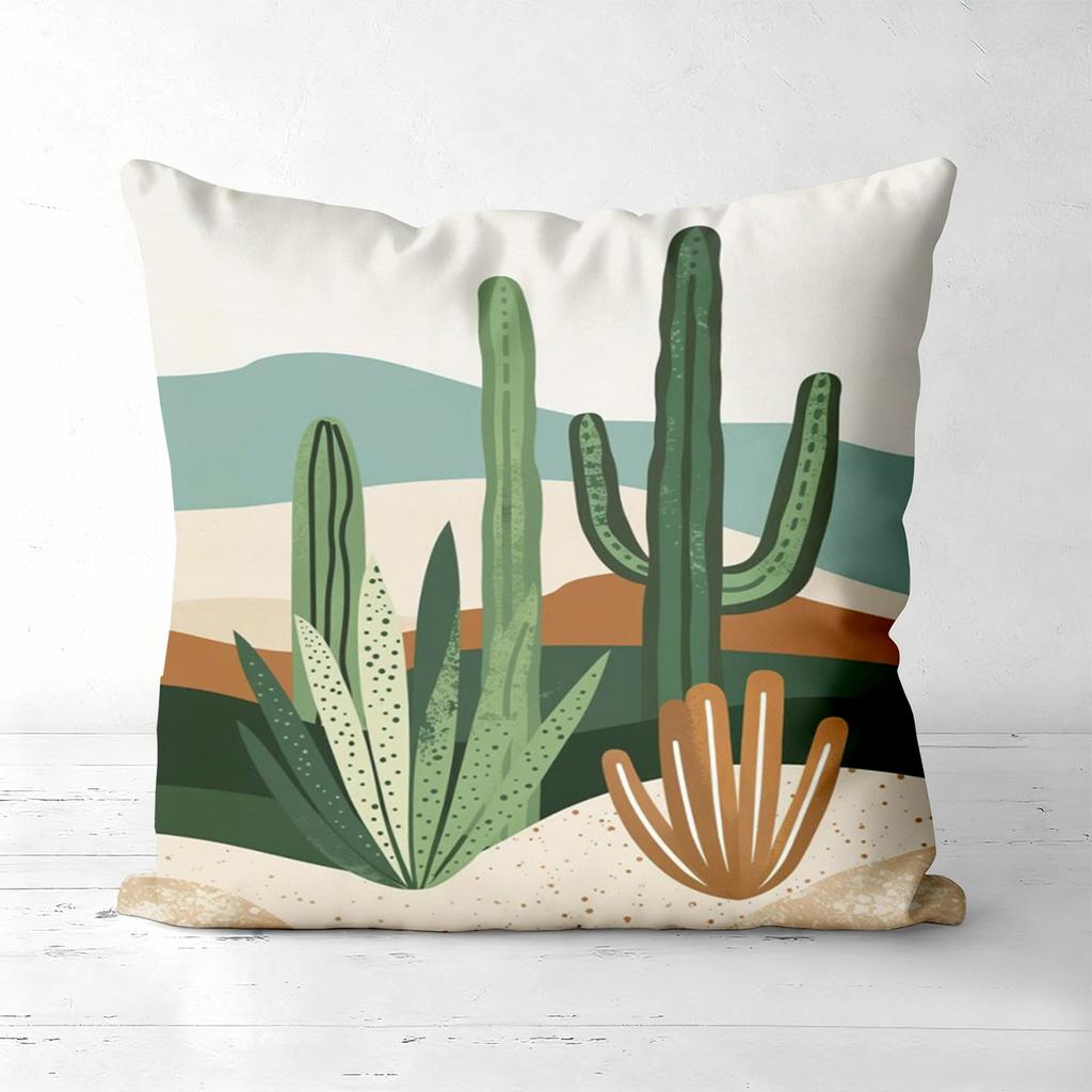 Cactus Patterned Cushions For Home Decor Stylish Polyester Pillowcase, Sofa Decorative Cushion Cov Headboard Pillow
