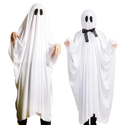 Clearstone Cosplay Halloween Teru Teru Ghost White 2-Way Poncho, Unisex,