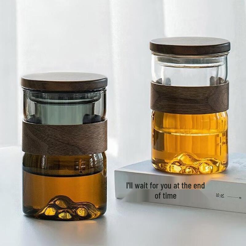 Wutuo Yuanshan Glass Tea Infuser Cup with Lid