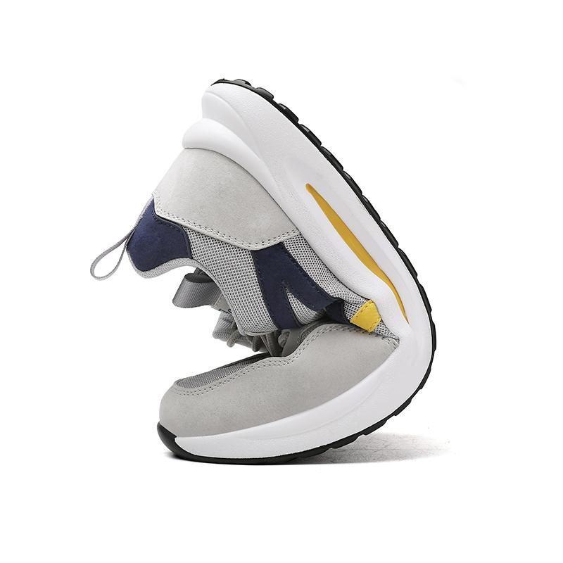 Men’s Jogging Sports Shoes Street Style Khaki Running Sneakers Mesh Retro Grey Plus Size Skate Board Shoes