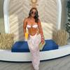 1011 new European and American bikini sexy lace bikini split women's swimsuit swimsuit women's three-piece set