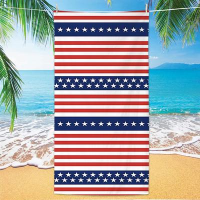 Strandtuch mit Flaggenmuster, Digitaldruck, Dünn, Schnelltrocknend, Anti-Sand, Mikrofaser, Leicht, für Schwimmen, Yoga, Reisen, Fitnessstudio, Geschenk