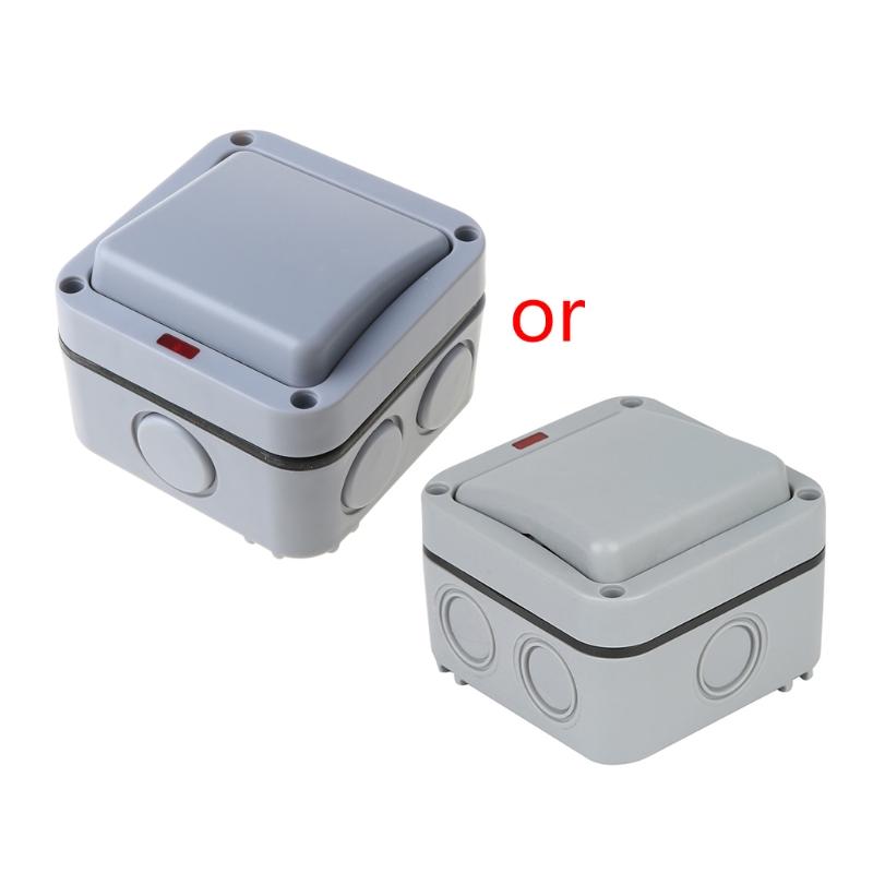 MP12 1-Gang SPDT Switch Waterproof Outdoor External Wall Switch Universal Garden Single Light Switch Easy To Install