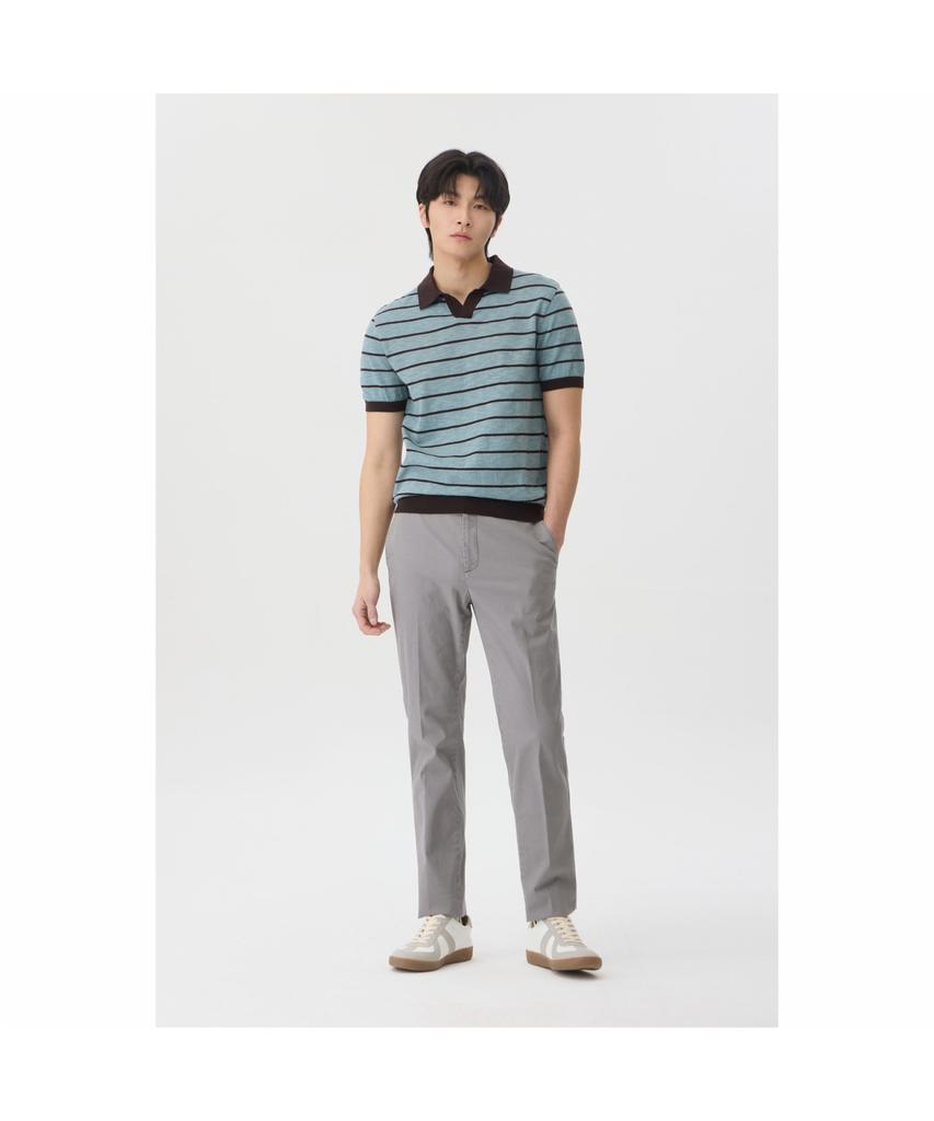 BRENTWOOD [Selection] Washable Line Contrast Polo Neck Sweater Brwam26821Mix