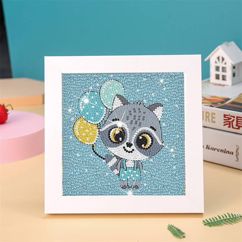 Kids Full Drill 5D Diamond Painting Kit, Cartoon Animal Handmade Diy Diamond Paste Decor Art