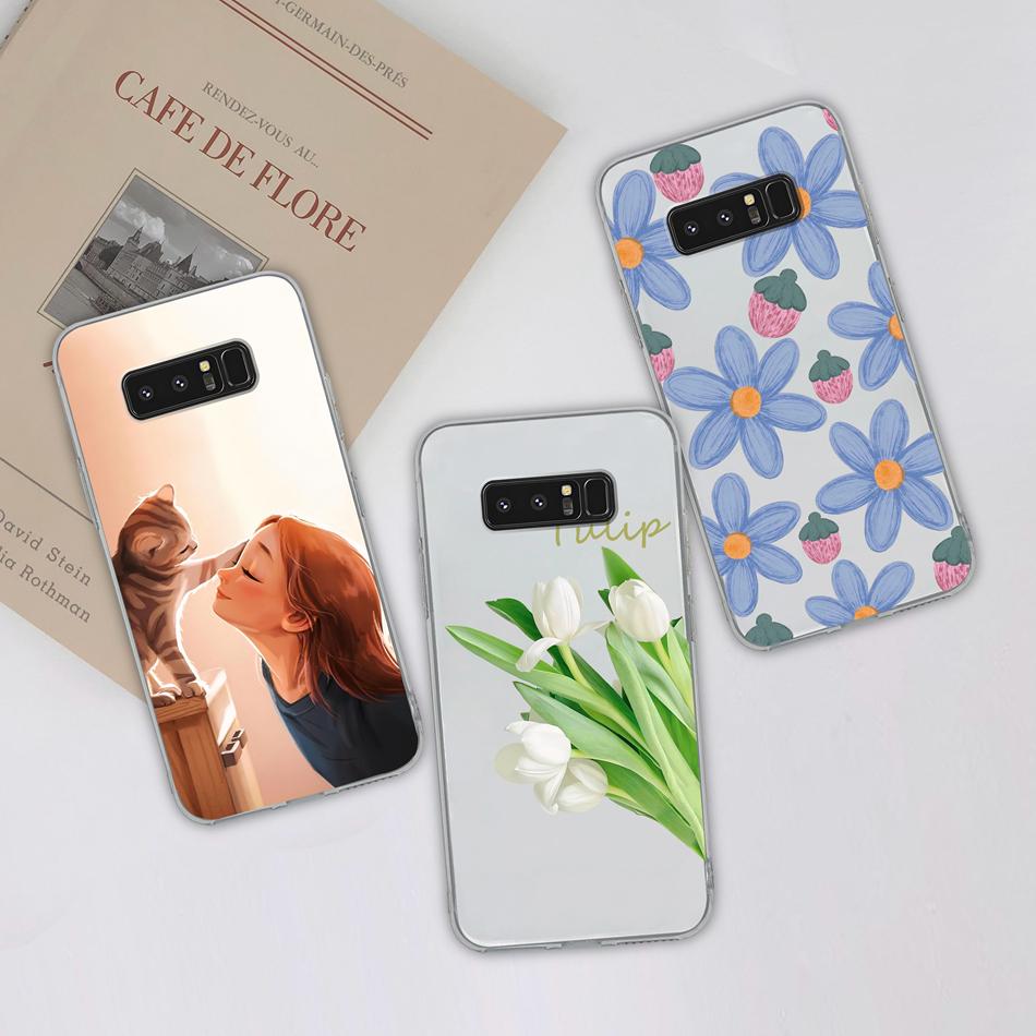 For Samsung Galaxy Note 8 9 20 Phone Cases Creative Soft TPU Silicone Clear Anti Drop Back Cover For Samsung Note8 Note9 Note20
