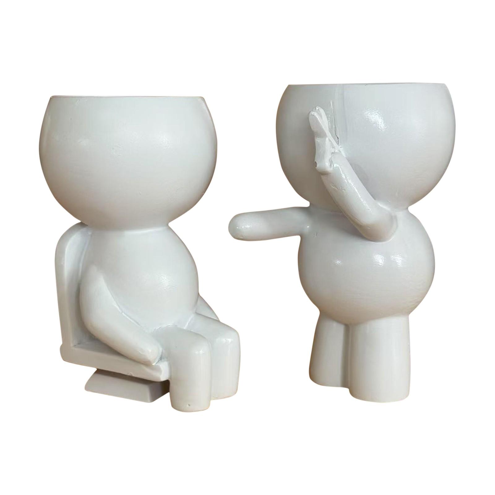 

Vintage Barber Style Resin Planter Creative Pot With Hairdresser Tool Elements One Size