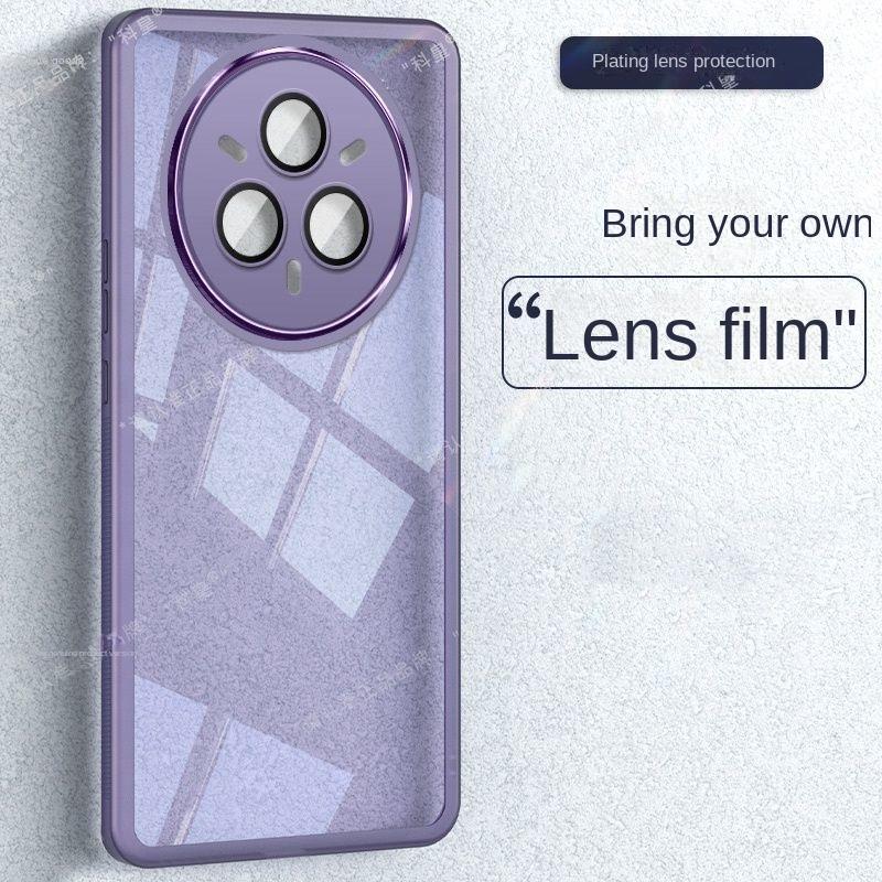 

Для OPPO Realme 14 Pro Plus 14X Чехол Мягкий TPU прозрачный Защитный чехол для объектива Задняя крышка Чехол для телефона Для Realme 14Pro Plus Чехол для телефона For Realme 14X фиолетовый