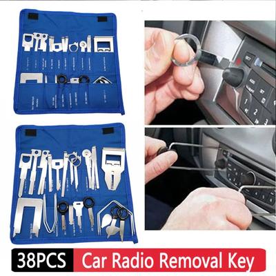 Auto CD Player Demontagewerkzeuge Metall Auto Audio Entriegelungsschlüssel Auszieher CD Player Ausbauwerkzeug Einbauwerkzeug Auto Audio Reparaturwerkzeuge