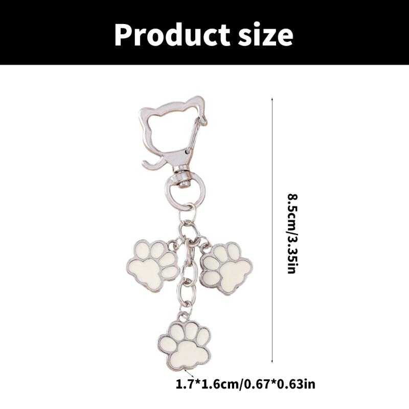 Fun and Unique Cats Paws Bag Decoration for Cats Enthusiasts Practical Alloy Bag Pendant Keychain Great for Keys