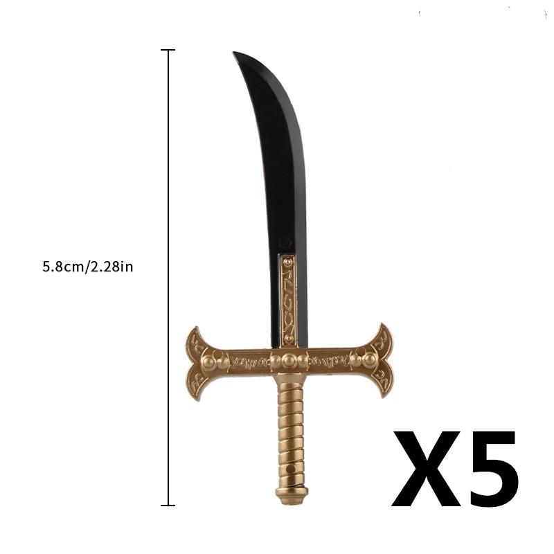 MOC Medieval Military Anime Figures Weapons Building Blocks Toys Soldiers Shield Sword Bow Trident Ax Gun Hammer DIY Gifts K027