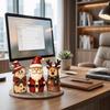 1/3pcs Reindeer Christmas Ornaments Cat Xmas Desktop Ornaments Santa Claus Figurine Decor  Office