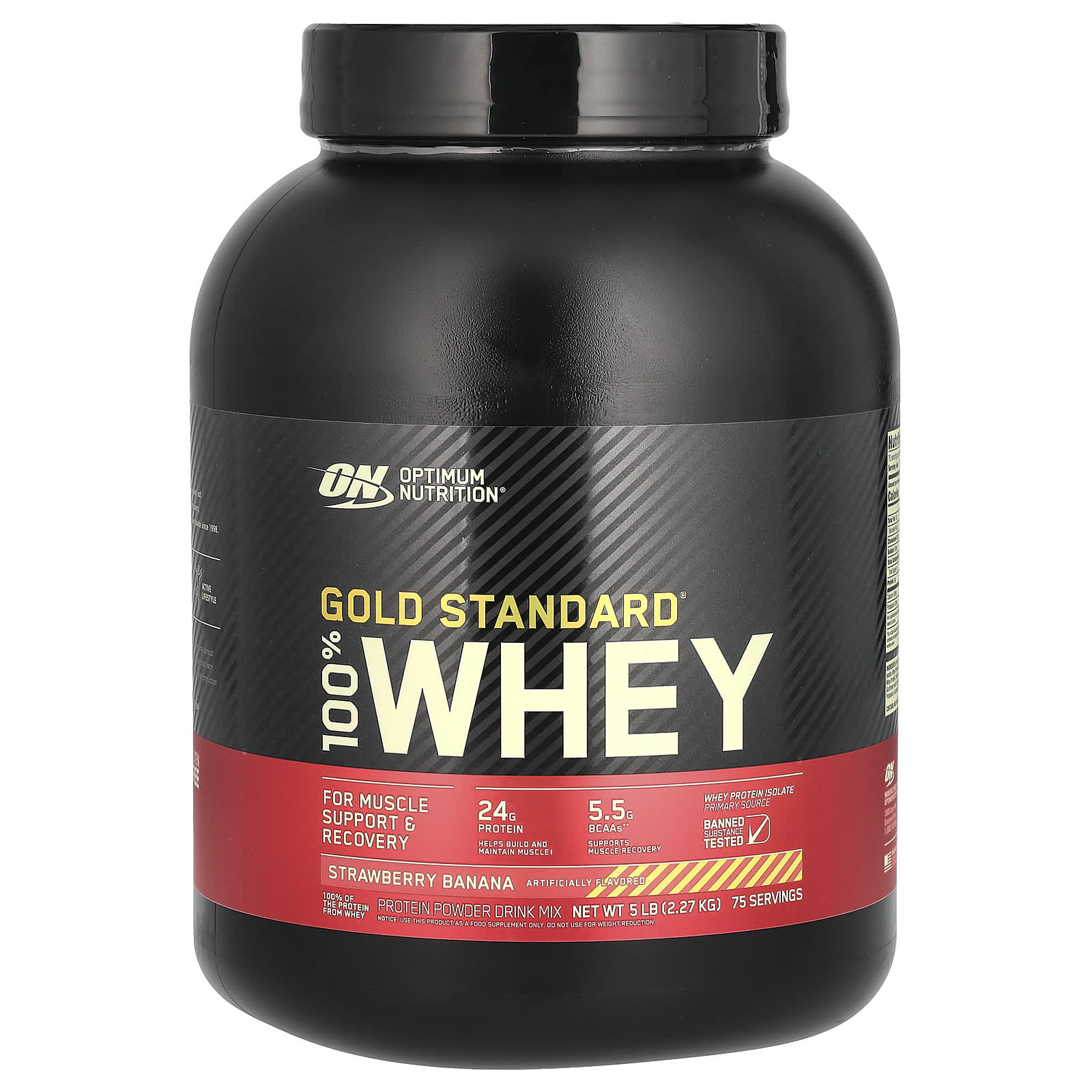 

Gold Standard 100% Whey, Strawberry Banana, 2.27Kg(5Lb)