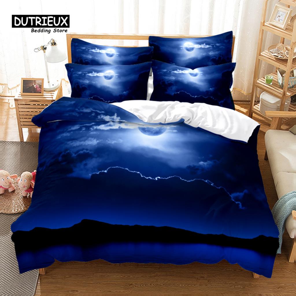 Starry Sky And Galaxy Bedding Set, 3Pcs Duvet Cover Set, Soft Comfortable Breathable Duvet Cover, For Bedroom Guest Room Decor