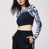 Anta Zebra Print Round Neck Pullover Short Sleeve T-Shirt Women Tops Basic-Black 162317402-1