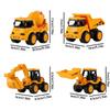 4pcs Inertia Construction Vehicle Toy Set, Sandbox Excavator Toy Set,Building Truck Toys, Includes Excavator, Bulldozer, Mud Truck, Best Birthday Gift