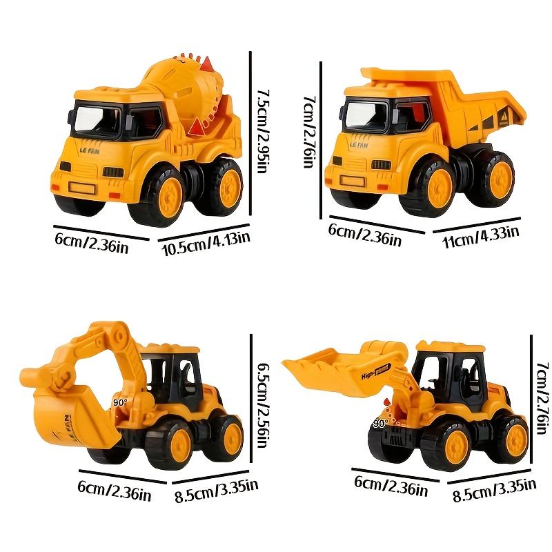 4pcs Inertia Construction Vehicle Toy Set, Sandbox Excavator Toy Set,Building Truck Toys, Includes Excavator, Bulldozer, Mud Truck, Best Birthday Gift