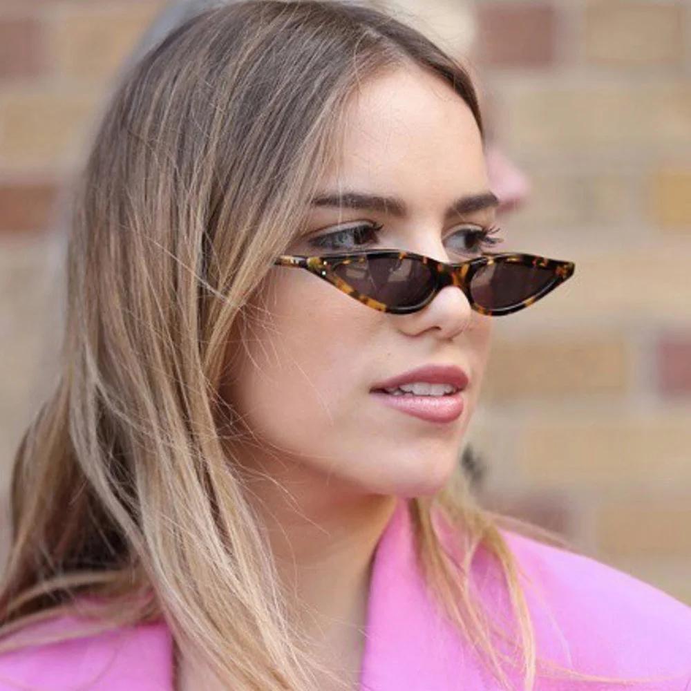 Cat Eye Sunglasses Women's Fashion Retro Small Frame Sun Glasses Vintage Narrow Sunglasses Trending UV400 Eyewear